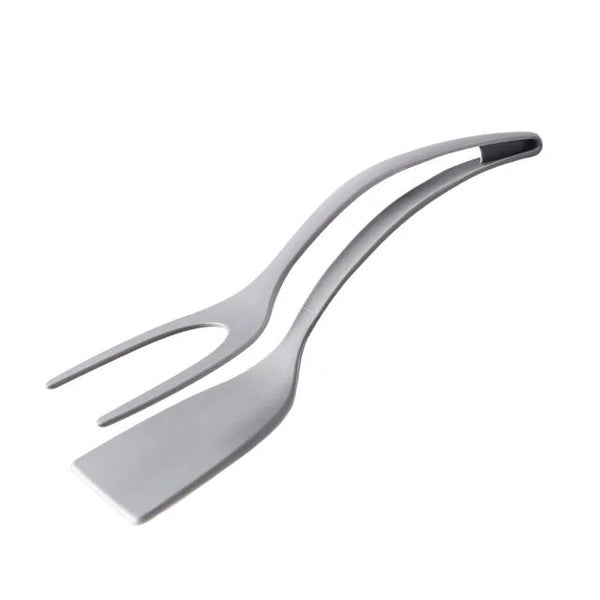 2-In-1 Nylon Grip Flip Tongs and Egg Spatula: Steak Spatula Tongs, Pancake Turner, and More - Kitchen Accessories