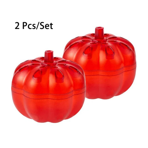 2Pcs Fruit Fly Trap Red Pumpkin Shape Fruit Fly Killer Home Kitchen Non-Toxic Gnat Killer Fly Catcher Pest Insect Control
