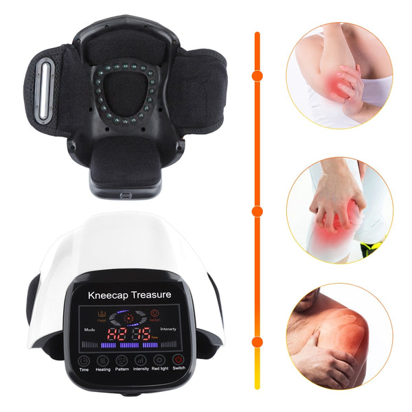 Electric Infrared Heating Knee Massager with Air Pressure, Vibration, and Physiotherapy Features for Pain Relief and Rehabilitation
