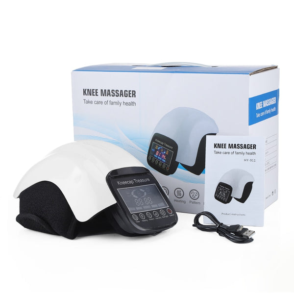 Electric Infrared Heating Knee Massager with Air Pressure, Vibration, and Physiotherapy Features for Pain Relief and Rehabilitation