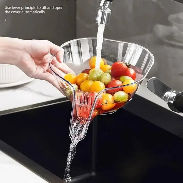 Chic Kitchen Savior: Multipurpose Sink Colander - High-Quality PET, Trendy Design for Stylish Kitchens