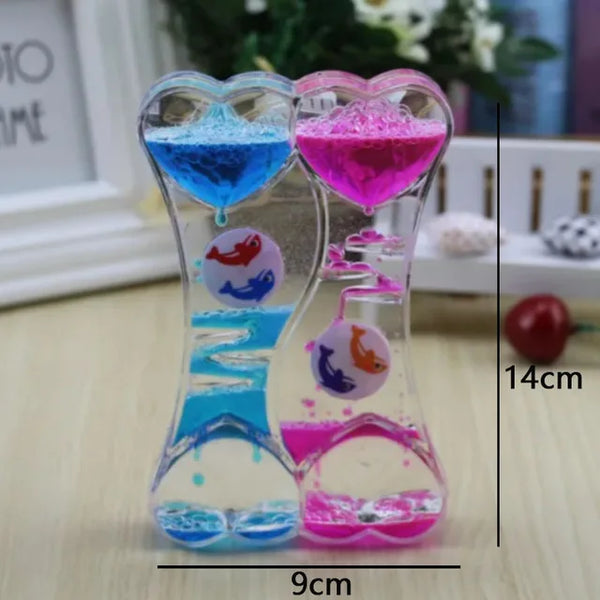 Creative Liquid Sports Oil Drop Hourglass - Stress Relieving Toy for Kids & Home Décor Gift
