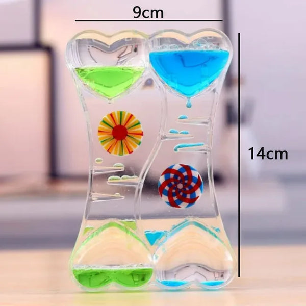 Creative Liquid Sports Oil Drop Hourglass - Stress Relieving Toy for Kids & Home Décor Gift