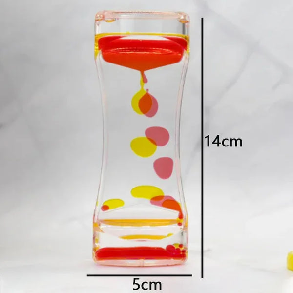 Creative Liquid Sports Oil Drop Hourglass - Stress Relieving Toy for Kids & Home Décor Gift