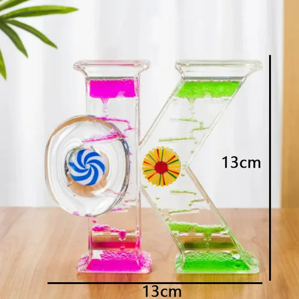 Creative Liquid Sports Oil Drop Hourglass - Stress Relieving Toy for Kids & Home Décor Gift