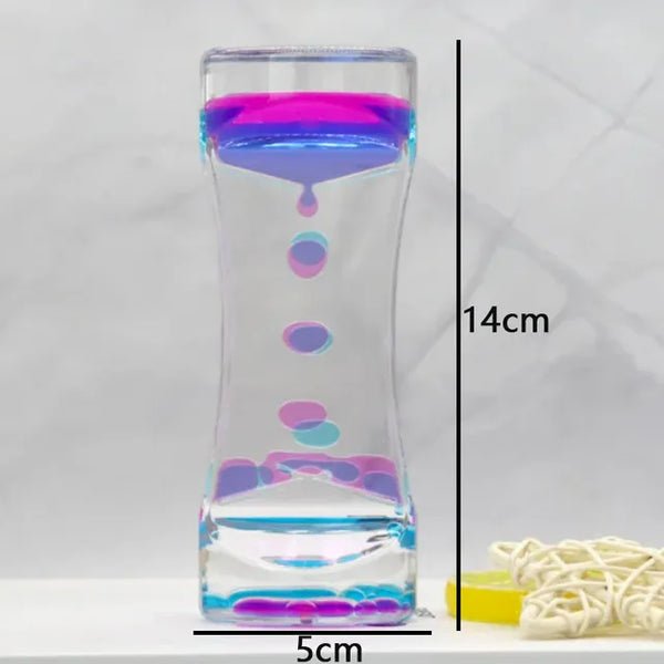 Creative Liquid Sports Oil Drop Hourglass - Stress Relieving Toy for Kids & Home Décor Gift