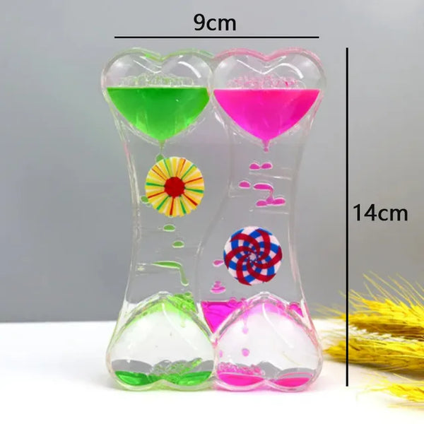 Creative Liquid Sports Oil Drop Hourglass - Stress Relieving Toy for Kids & Home Décor Gift