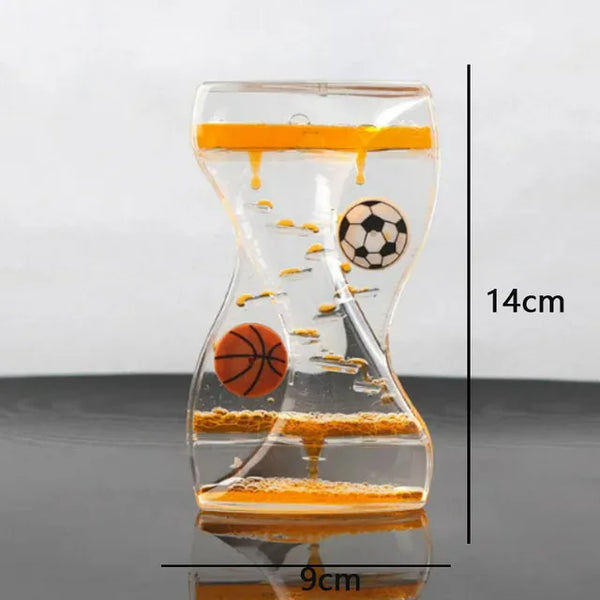 Creative Liquid Sports Oil Drop Hourglass - Stress Relieving Toy for Kids & Home Décor Gift