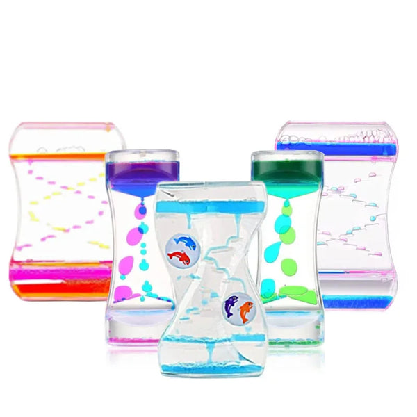 Creative Liquid Sports Oil Drop Hourglass - Stress Relieving Toy for Kids & Home Décor Gift