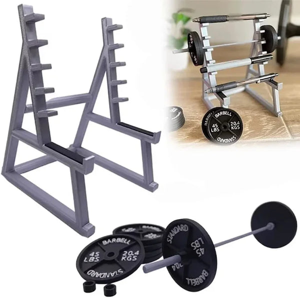 Portable Gym Theme Pen Storage Squat Rack โ Decorative Desk Barbell Rack Pen Holder Display Stand