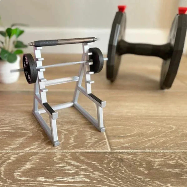 Portable Gym Theme Pen Storage Squat Rack โ Decorative Desk Barbell Rack Pen Holder Display Stand