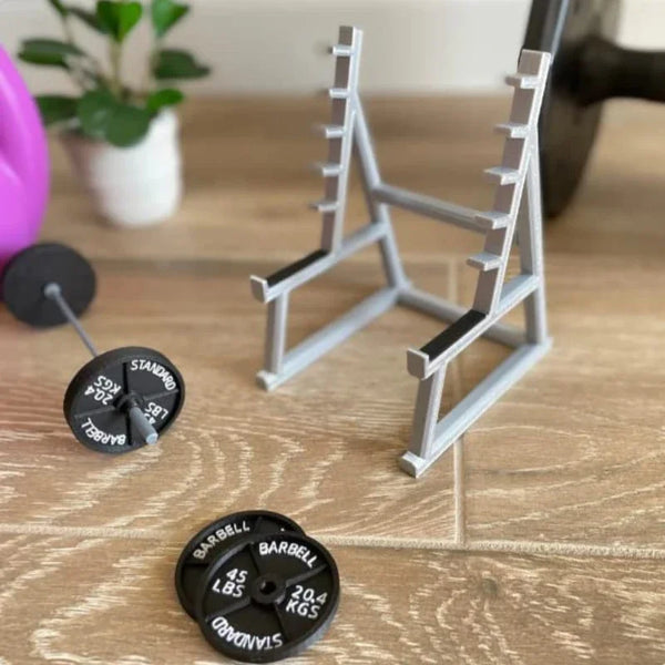 Portable Gym Theme Pen Storage Squat Rack โ Decorative Desk Barbell Rack Pen Holder Display Stand