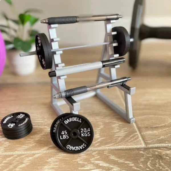 Portable Gym Theme Pen Storage Squat Rack โ Decorative Desk Barbell Rack Pen Holder Display Stand