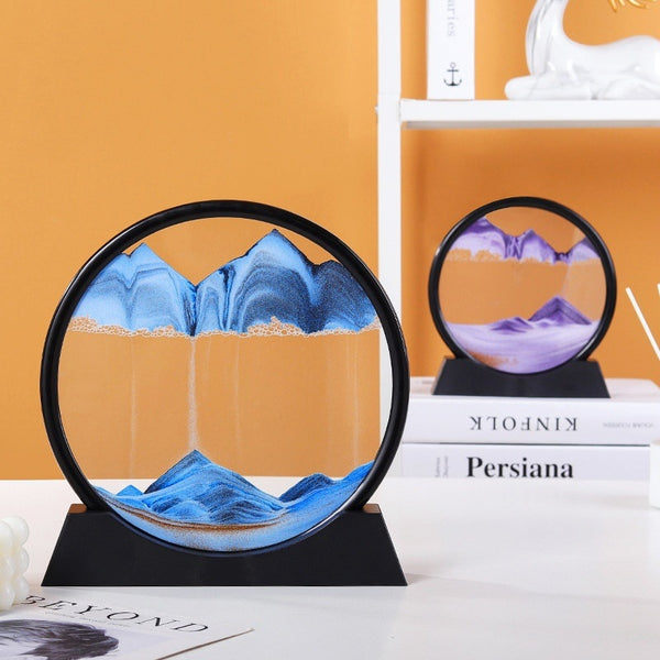 3D Moving Sand Art Picture: Various Sandscape Hourglass - Luxury Home Decor