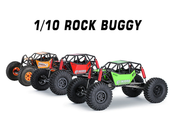 INJORA 310mm Wheelbase Rock Buggy Chassis With Tube Roll Cage for 1/10 RC Crawler Car Axial SCX10 90046 TRX4