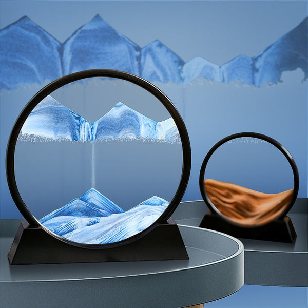 3D Moving Sand Art Picture: Various Sandscape Hourglass - Luxury Home Decor
