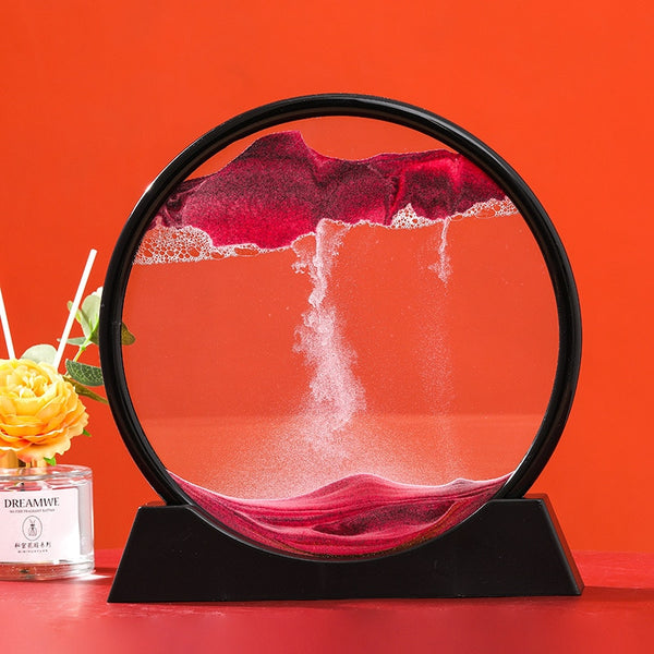 3D Moving Sand Art Picture: Various Sandscape Hourglass - Luxury Home Decor