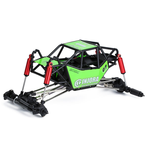 INJORA 310mm Wheelbase Rock Buggy Chassis With Tube Roll Cage for 1/10 RC Crawler Car Axial SCX10 90046 TRX4