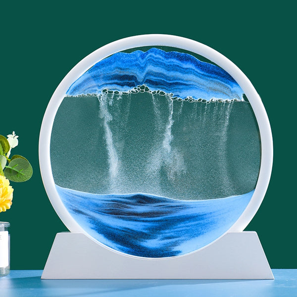 3D Moving Sand Art Picture: Various Sandscape Hourglass - Luxury Home Decor