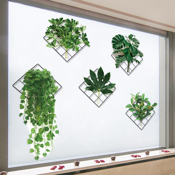 Nature-inspired Green Plant Wall Stickers