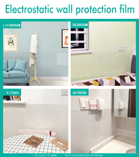 Wall Electrostatic Protective Film: Your Invisible Wall Shield For Kitchen, Bathroom & Living Room