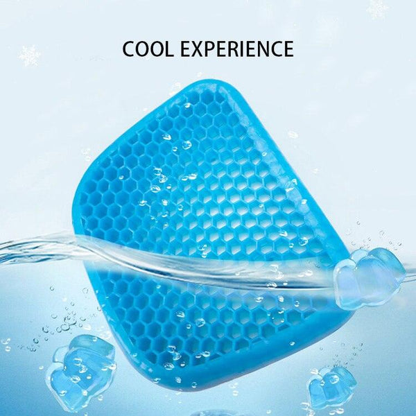 Gel Seat Cushion Double Layer Non-slip Breathable Honeycomb Egg Seat Cushion Ice Pad for Car Office Chair Wheelchair Pain Relief - Shopsteria007