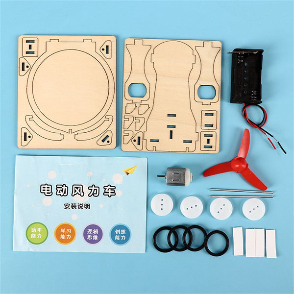 DIY Wind Power Electric Car Kit Educational Science - Shopsteria