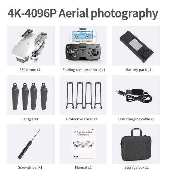 RC Cool Drone Photograph UAV Profesional Quadrocopter with 4K Camera Fixed-Height Folding Unmanned Aerial Vehicle Quadcopter - Shopsteria