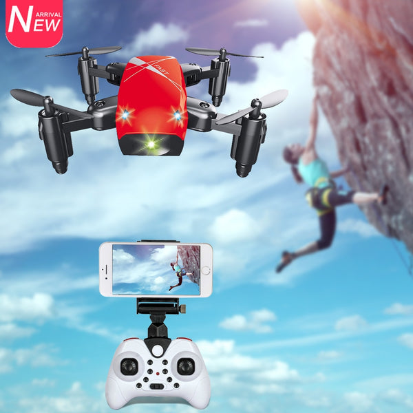 Mini Drone With Options of Camera or No Camera Foldable RC Quadcopter Altitude Hold Helicopter WiFi FPV Micro Pocket Drone - Shopsteria