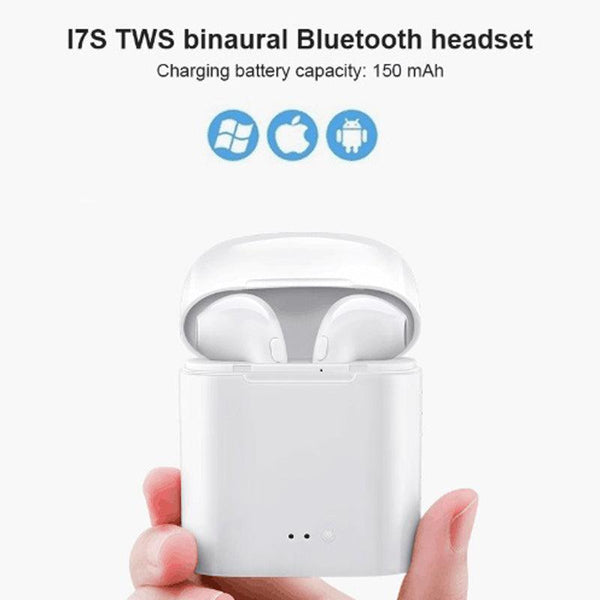 i7s TWS Mini Wireless Bluetooth Earphone Stereo Earbud Headset With Charging Box Mic For Iphone Xiaomi All Smart Phone air pods - Shopsteria007