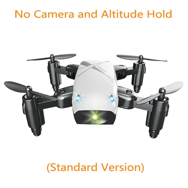 Mini Drone With Options of Camera or No Camera Foldable RC Quadcopter Altitude Hold Helicopter WiFi FPV Micro Pocket Drone - Shopsteria