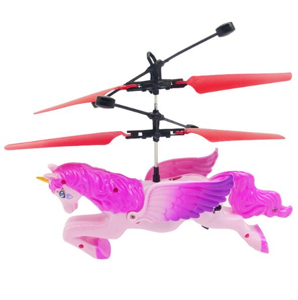 New Unicorn Flying Machine Cartoon Helicopter Children's Toy Hand Gesture - Shopsteria