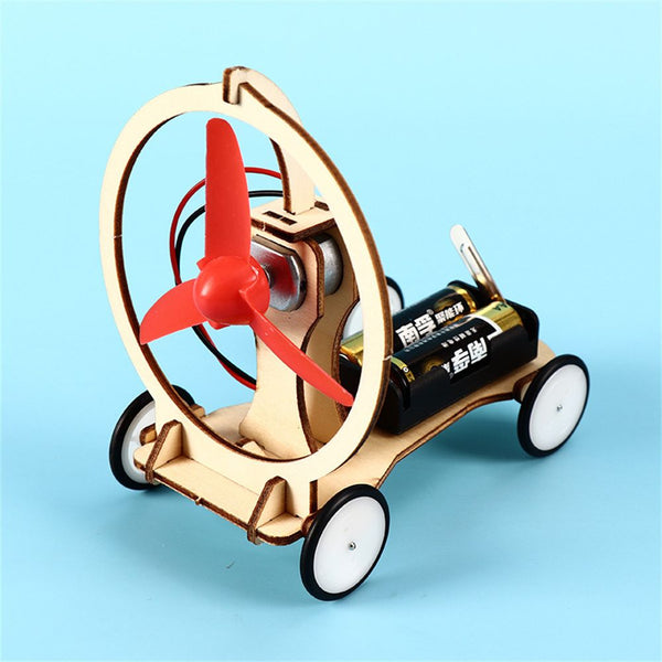 DIY Wind Power Electric Car Kit Educational Science - Shopsteria