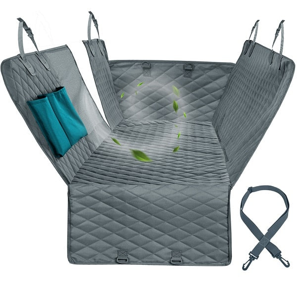 Dog Car Seat Cover View Mesh Waterproof Pet Carrier Car Rear Back Seat Mat Hammock Cushion Protector With Zipper And Pockets - Shopsteria