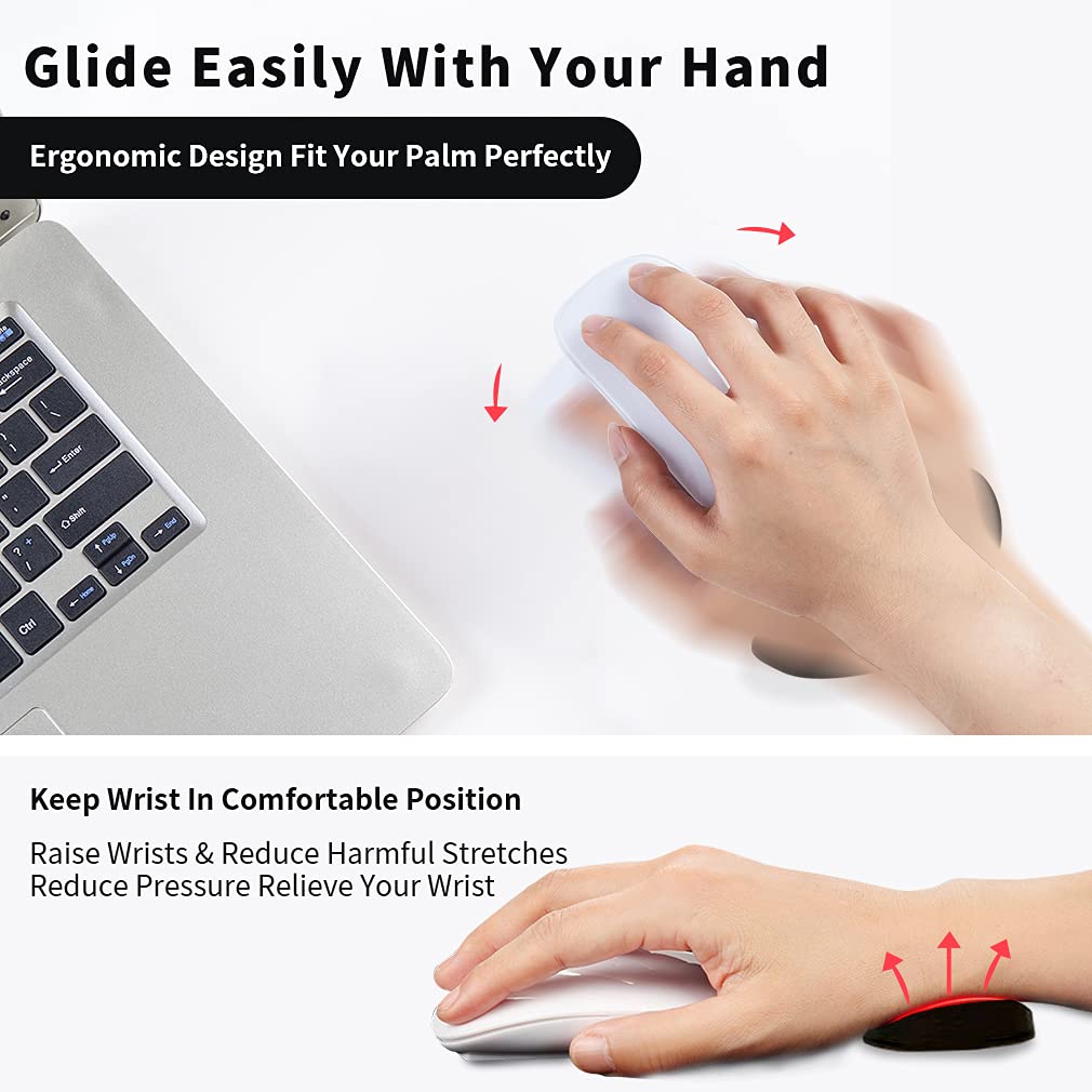 Ergonomic Mouse Pads Silicon Gel Non-Slip Streamline Wrist Rest