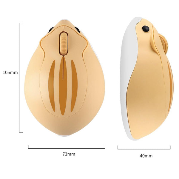 2.4G Wireless Optical Mouse Cute Hamster Cartoon Computer Mice Ergonomic Mini 3D Office Mouse For Kid Girl Gift PC Tablet - Shopsteria