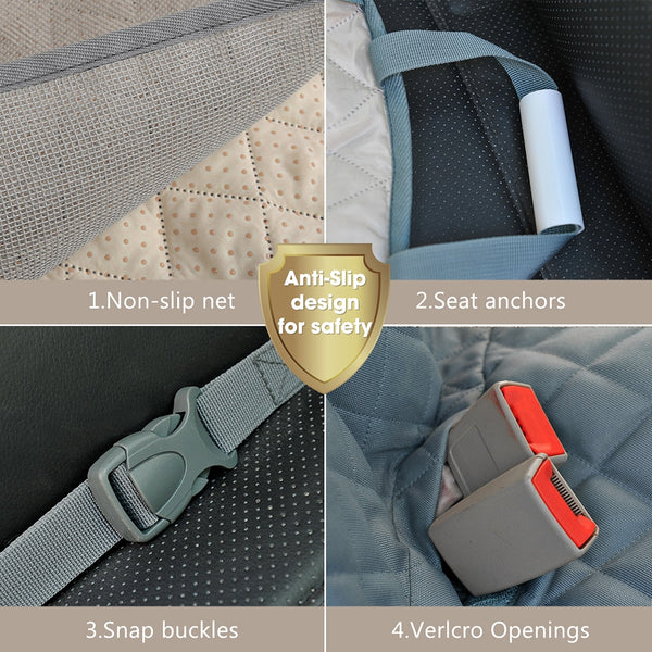 Dog Car Seat Cover View Mesh Waterproof Pet Carrier Car Rear Back Seat Mat Hammock Cushion Protector With Zipper And Pockets - Shopsteria
