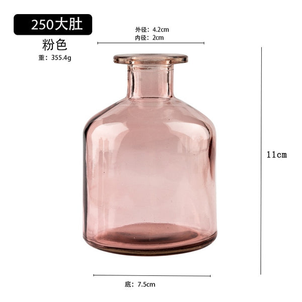 Vase Living Room Dried Flowers Nordic Ins Style Glass Transparent Dill Home Decoration Accessories Flower Vases For Homes - Shopsteria