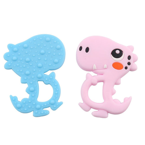 Silicone Teether Dinosaur Rattle Baby Teething Pendant DIY Pacifier Clip Accessories Baby Nursing Gifts - Shopsteria