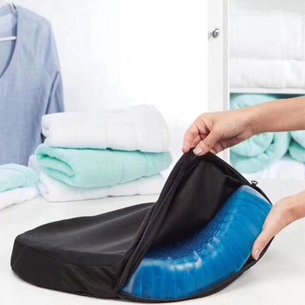 Gel Seat Cushion Double Layer Non-slip Breathable Honeycomb Egg Seat Cushion Ice Pad for Car Office Chair Wheelchair Pain Relief - Shopsteria007