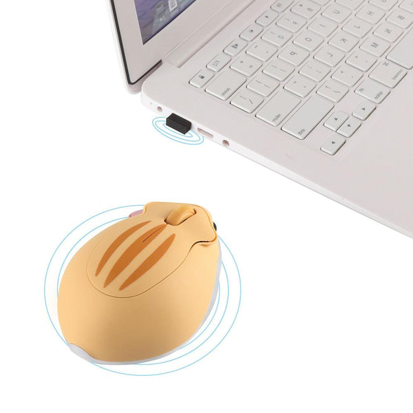 2.4G Wireless Optical Mouse Cute Hamster Cartoon Computer Mice Ergonomic Mini 3D Office Mouse For Kid Girl Gift PC Tablet - Shopsteria
