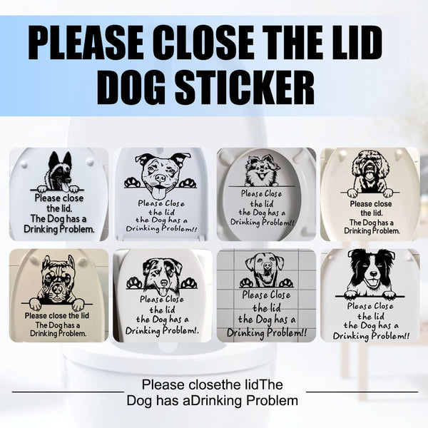 Dog Stickers Prompt Closing Door Stickers Living Room Bedroom Refrigerator Wall Toilet Stickers Decorative Stickers - Shopsteria