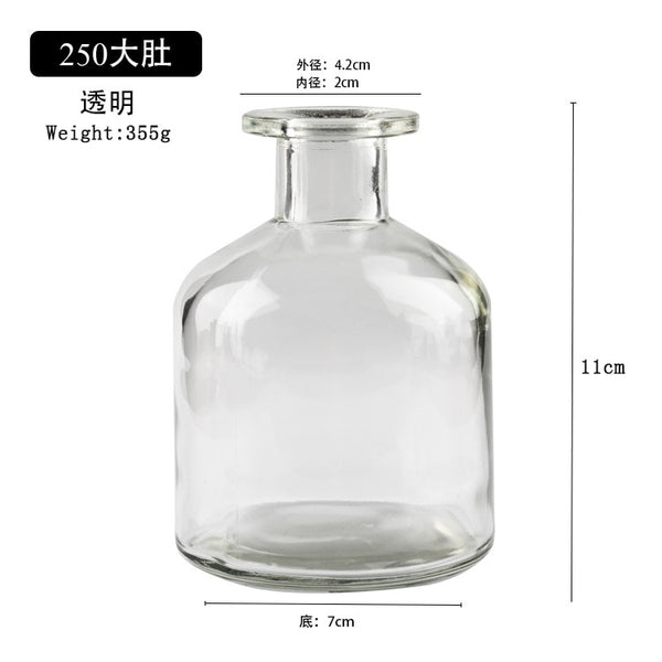 Vase Living Room Dried Flowers Nordic Ins Style Glass Transparent Dill Home Decoration Accessories Flower Vases For Homes - Shopsteria