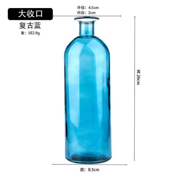 Vase Living Room Dried Flowers Nordic Ins Style Glass Transparent Dill Home Decoration Accessories Flower Vases For Homes - Shopsteria