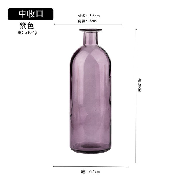 Vase Living Room Dried Flowers Nordic Ins Style Glass Transparent Dill Home Decoration Accessories Flower Vases For Homes - Shopsteria
