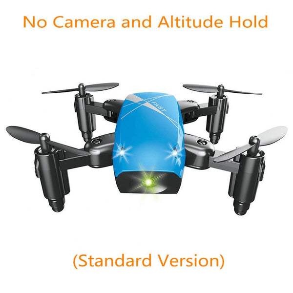 Mini Drone With Options of Camera or No Camera Foldable RC Quadcopter Altitude Hold Helicopter WiFi FPV Micro Pocket Drone - Shopsteria