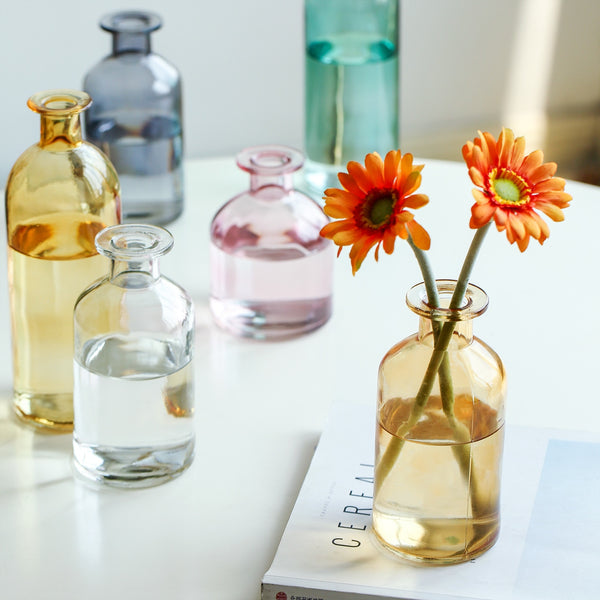 Vase Living Room Dried Flowers Nordic Ins Style Glass Transparent Dill Home Decoration Accessories Flower Vases For Homes - Shopsteria