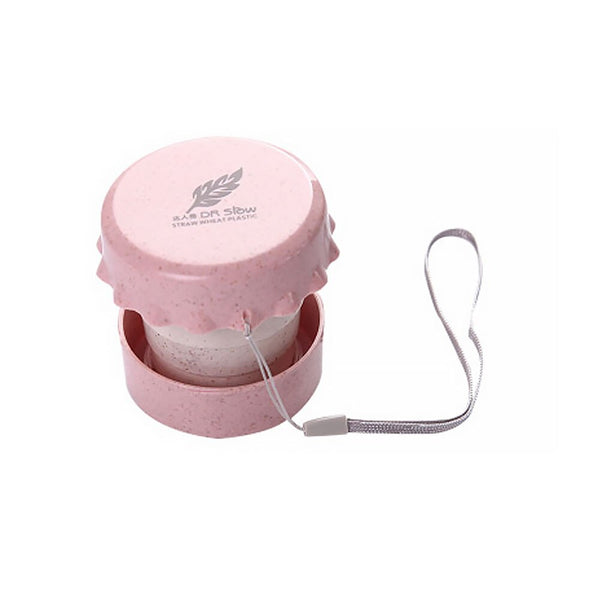 Portable Straw Wheat Plastic Telescopic Drinking Collapsible Folding Cup Travel Camping Convenient Easy To Carry Travel Bottle - Shopsteria