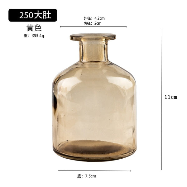 Vase Living Room Dried Flowers Nordic Ins Style Glass Transparent Dill Home Decoration Accessories Flower Vases For Homes - Shopsteria
