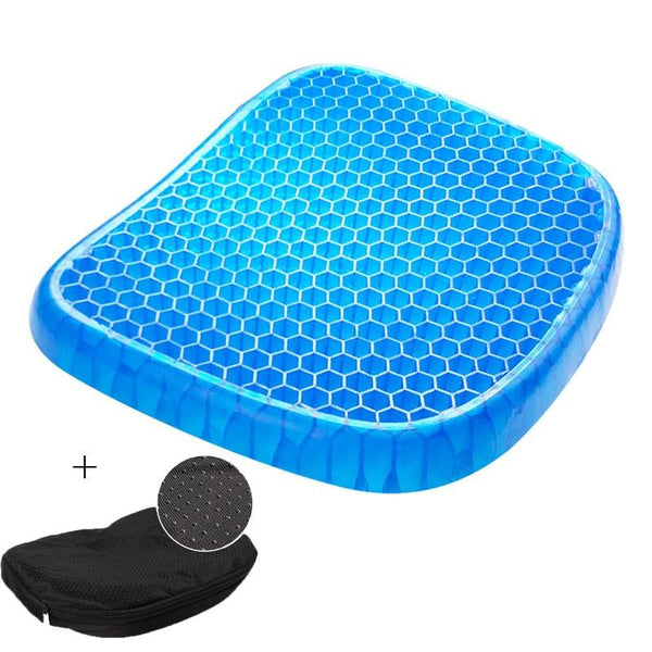 Gel Seat Cushion Double Layer Non-slip Breathable Honeycomb Egg Seat Cushion Ice Pad for Car Office Chair Wheelchair Pain Relief - Shopsteria007